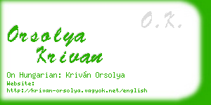 orsolya krivan business card